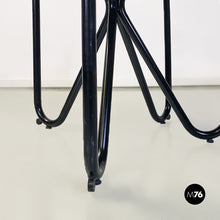 将图片加载到图库查看器,Black metal and lemon yellow cotton chairs, 1980s