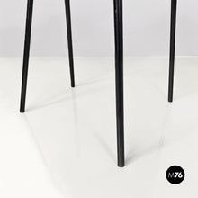 画像をギャラリービューアに読み込む, Black wood and metal chair, 1980s