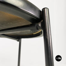 画像をギャラリービューアに読み込む, Black wood and metal chair, 1980s
