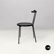 画像をギャラリービューアに読み込む, Black wood and metal chair, 1980s