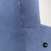 Charger l'image dans la galerie, Blue armchairs with tubular black metal, 1960s