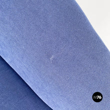 Charger l'image dans la galerie, Blue armchairs with tubular black metal, 1960s