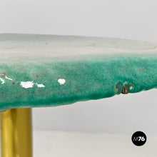 将图片加载到图库查看器,Ceramic and brass dining table with engraved design, 1980s