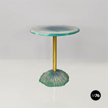 将图片加载到图库查看器,Ceramic and brass dining table with engraved design, 1980s
