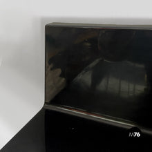 将图片加载到图库查看器,Black shiny plastic shelves by Marcello Siard for Kartell, 1970s