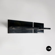 将图片加载到图库查看器,Black shiny plastic shelves by Marcello Siard for Kartell, 1970s