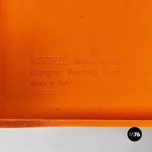 画像をギャラリービューアに読み込む, Orange plastic shelves by Marcello Siard for Kartell, 1970s