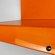 画像をギャラリービューアに読み込む, Orange plastic shelves by Marcello Siard for Kartell, 1970s