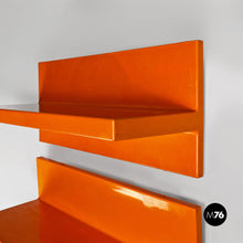 画像をギャラリービューアに読み込む, Orange plastic shelves by Marcello Siard for Kartell, 1970s