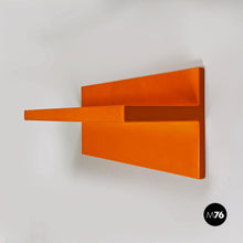 画像をギャラリービューアに読み込む, Orange plastic shelves by Marcello Siard for Kartell, 1970s