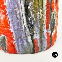 画像をギャラリービューアに読み込む, Elliptical mutlicolor ceramic umbrella stand, 1960s