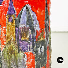 画像をギャラリービューアに読み込む, Elliptical mutlicolor ceramic umbrella stand, 1960s