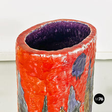 画像をギャラリービューアに読み込む, Elliptical mutlicolor ceramic umbrella stand, 1960s