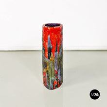 画像をギャラリービューアに読み込む, Elliptical mutlicolor ceramic umbrella stand, 1960s