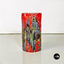 画像をギャラリービューアに読み込む, Elliptical mutlicolor ceramic umbrella stand, 1960s