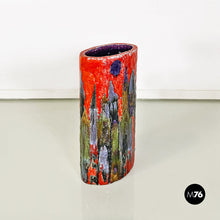 画像をギャラリービューアに読み込む, Elliptical mutlicolor ceramic umbrella stand, 1960s