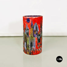 画像をギャラリービューアに読み込む, Elliptical mutlicolor ceramic umbrella stand, 1960s