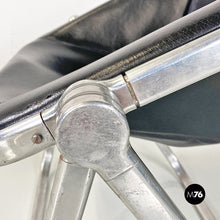 画像をギャラリービューアに読み込む, Steel and leather Plona armchairs by Giancarlo Piretti for Anonima Castelli, 1970s