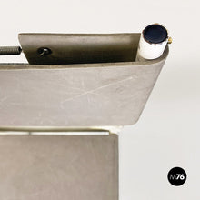 画像をギャラリービューアに読み込む, White metal and grey leather Spaghetti chair by Giandomenico Belotti for Alias, 1979