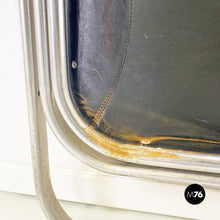 画像をギャラリービューアに読み込む, Steel and leather Plona armchairs by Giancarlo Piretti for Anonima Castelli, 1970s