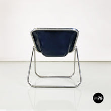 画像をギャラリービューアに読み込む, Steel and leather Plona armchairs by Giancarlo Piretti for Anonima Castelli, 1970s