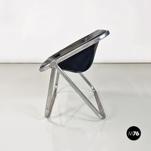 画像をギャラリービューアに読み込む, Steel and leather Plona armchairs by Giancarlo Piretti for Anonima Castelli, 1970s