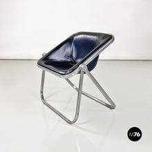 画像をギャラリービューアに読み込む, Steel and leather Plona armchairs by Giancarlo Piretti for Anonima Castelli, 1970s