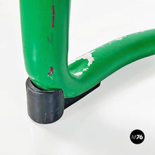 Carica l'immagine nel visualizzatore di Gallery, Green metal, wood and grey faux leather chair by Tito Agnoli, 1960s