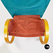 画像をギャラリービューアに読み込む, Curved solid wood and fabric armchair by Danber, 1960s
