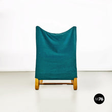 画像をギャラリービューアに読み込む, Curved solid wood and fabric armchair by Danber, 1960s