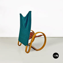 画像をギャラリービューアに読み込む, Curved solid wood and fabric armchair by Danber, 1960s