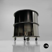 Load image into Gallery viewer, Steel and wood bedside table, 1970s
