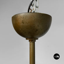 将图片加载到图库查看器,Chandelier in brass and glass, 1930s