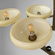 将图片加载到图库查看器,Chandelier in brass and glass, 1930s