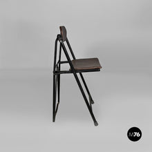 Charger l'image dans la galerie, Folding chair in leather and metal, 1980s