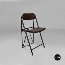 Charger l'image dans la galerie, Folding chair in leather and metal, 1980s
