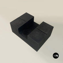 Charger l'image dans la galerie, Black plastic modular coffee table Gli Scacchi by Mario Bellini for B&B Italia, 1971