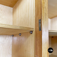 画像をギャラリービューアに読み込む, Wood and parchment highboard by Palazzi dell'Arte, 1950s