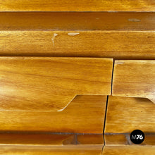 画像をギャラリービューアに読み込む, Wood and parchment highboard by Palazzi dell'Arte, 1950s