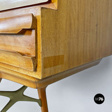 画像をギャラリービューアに読み込む, Wood and parchment highboard by Palazzi dell'Arte, 1950s