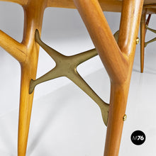 画像をギャラリービューアに読み込む, Wood and parchment highboard by Palazzi dell'Arte, 1950s