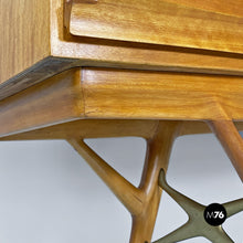 画像をギャラリービューアに読み込む, Wood and parchment highboard by Palazzi dell'Arte, 1950s