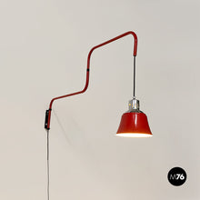 Load image into Gallery viewer, Metal arm wall lamp by Heinrich Siegfried Bormann for Ugo Pollice, 1950s