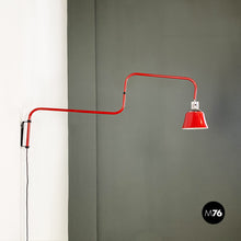Load image into Gallery viewer, Metal arm wall lamp by Heinrich Siegfried Bormann for Ugo Pollice, 1950s