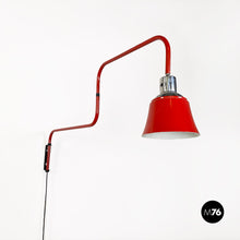 Load image into Gallery viewer, Metal arm wall lamp by Heinrich Siegfried Bormann for Ugo Pollice, 1950s