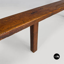Load image into Gallery viewer, Narrow solid wood bench, 1930s