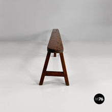 Load image into Gallery viewer, Narrow solid wood bench, 1930s