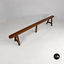 Load image into Gallery viewer, Narrow solid wood bench, 1930s