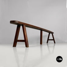 Load image into Gallery viewer, Narrow solid wood bench, 1930s