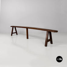 Load image into Gallery viewer, Narrow solid wood bench, 1930s